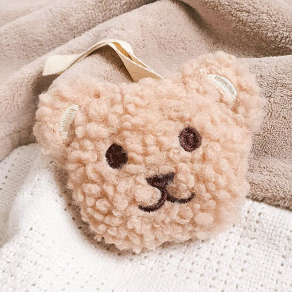 Speenknuffel teddybeer beige, speendoekje met knuffel voor speen.